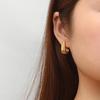 Trendy Retro Irregular Stainless Steel Women's Multi-Layer Titanium Earrings