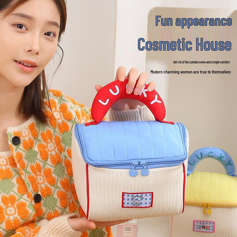 Cute Portable Waterproof Large-Capacity Makeup and Toiletry Bag
