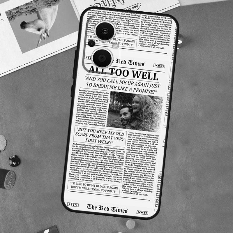 All Too Well Lyrics Art Case For OPPO Reno 12F 13F 14F 11F 8T 7 8 10 11 12 13 14 Pro OPPO Find X6 X5 X8 X9 Pro Cover