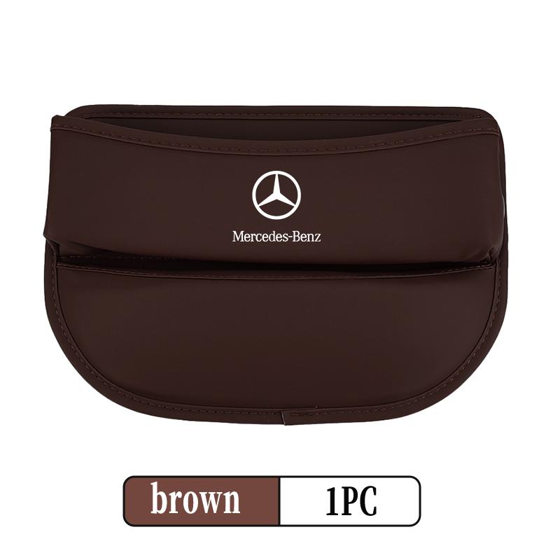AABGX1 For Benz Car Seat Gap Storage Box Leather Storage Pocket Keys Card Phone Holder Accessories Exclusive AMG W124 W203 W204
