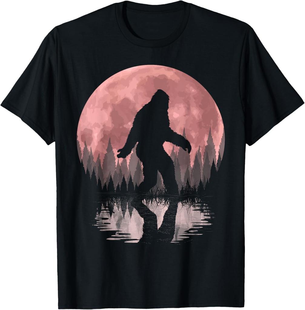 Bigfoot Moon Graphic Night Forest! Cool Sasquatch Men women T-Shirt