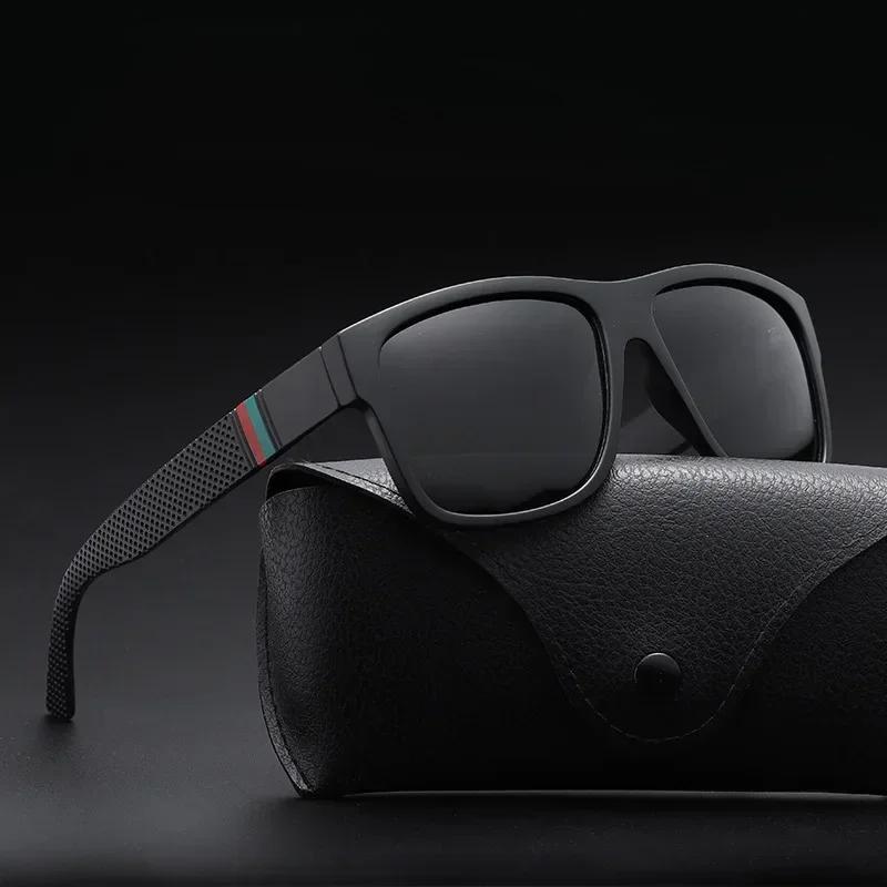 Fashion Square Sunglasses Men Vintage Plastic Male Sun Glasses Women Stylish Black Sport Shades UV400