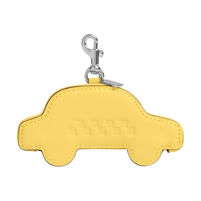 COACH 12 Taxi style design cow leather bag pendant bag peripheral mini women’s yellow yellow жёлтый