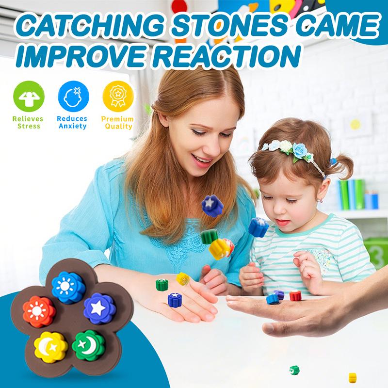 Fun Gonggi Jack Stone Pebbles Set Hand Eye Coordination Training Toy Dice Traditional Party Games
