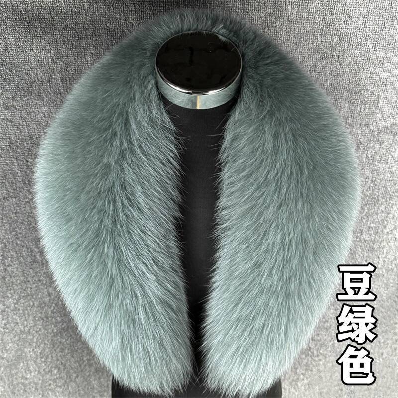 Real Fox Fur Collar Women Winter Thickened Fur Collar Scarf Collars Wraps Neck Warmer Fur Scarves Shawl Luxury Fluffy Fur Shawl