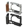 Camera Expansion Frame Cage with Comfortable Wood Grip and Multiple Mounting Point for ZR Photography Accessories