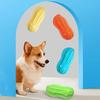Squeaky Peanut Dog Chew Toy for Aggressive Chewers Interactive Pet Toy for Teeth Cleaning and Anxiety Relief Durable Rubber