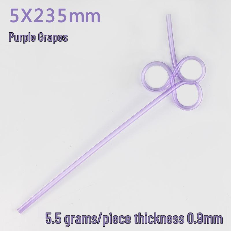 Eco-friendly PETG Crystal Shaped Straws - Creative, Cute, Disposable Party Tubes