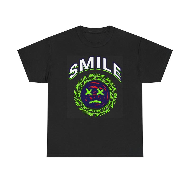 Smile Graphic Unisex T-shirt Heavy Cotton Tee XL