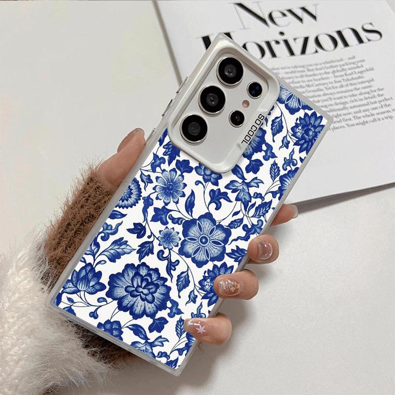 Blue And White Porcelain Pattern Shockproof Phone Case for Samsung Galaxy S26 Edge S25 Ultra S24 FE S23 Plus S21 Cover Anti Fall