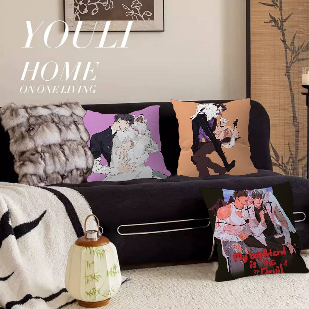 Anime Vampires MIGNON BL Office Cushion Pillowcase Car Cushion Cover45X45CM Lumbar Pillowcase Sofa Pillowcover