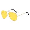Women's Colorful Reflective Sunglasses with Gold and Yellow