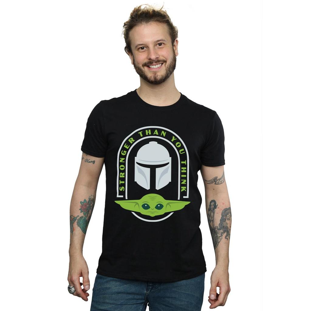 Star Wars Mens The Mandalorian Stronger Than You Think T-Shirt