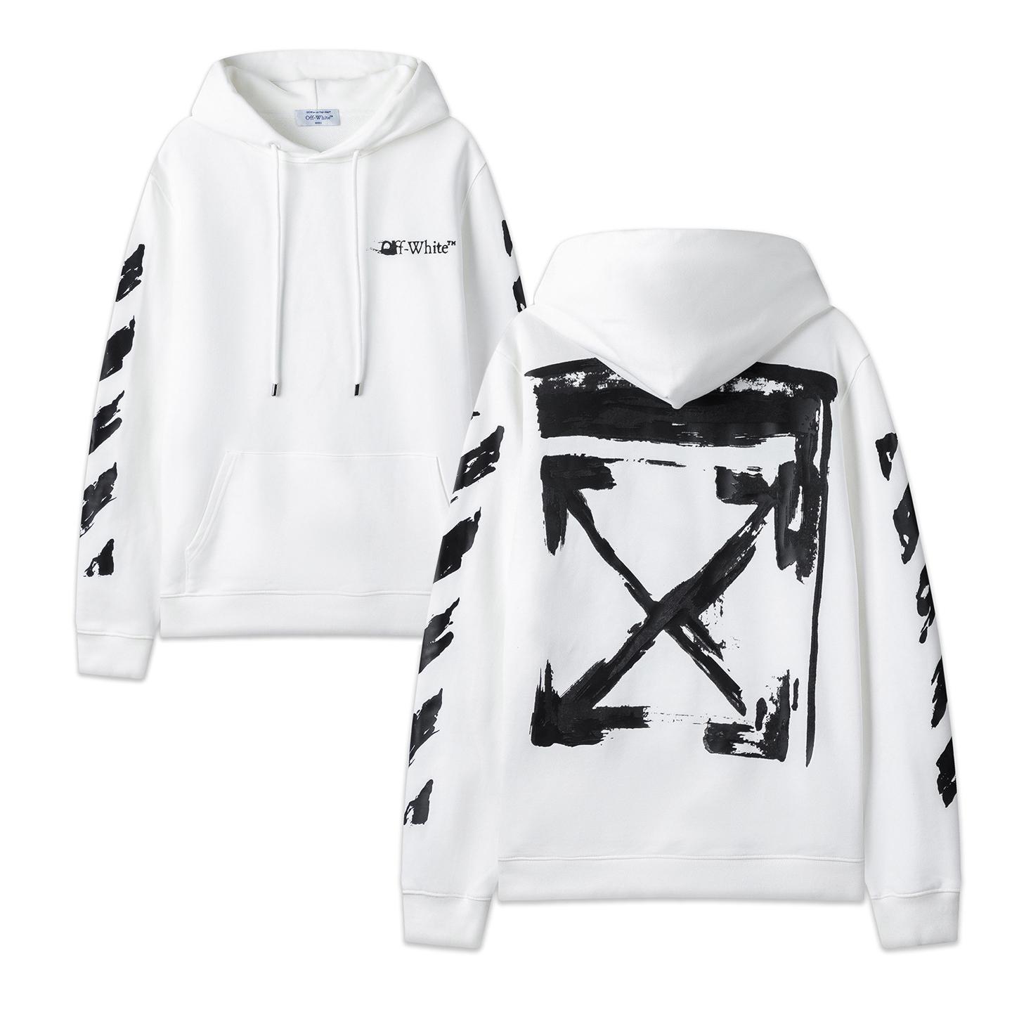 

Off-White Нова толстовка з капюшоном з принтом у вигляді графіті та стрілок для чоловіків і жінок, осінь-зима 2025 XL білий