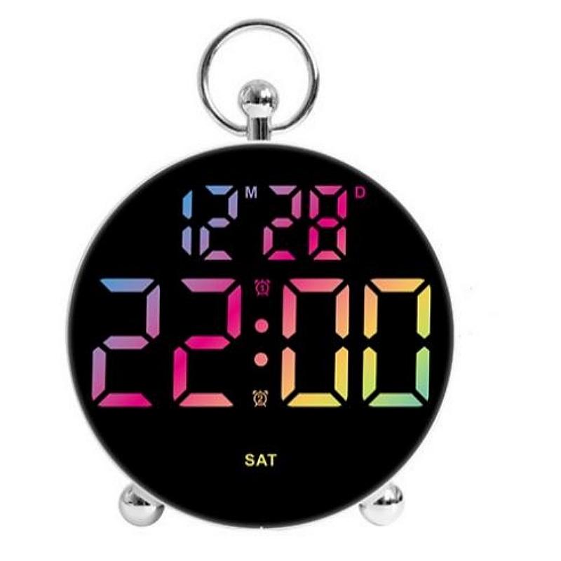 

Голосовое управление Цифровой будильник Дата Неделя 2 Время будильника Обратный отсчет Повтор Настольные часы 5 уровней яркости 12/24H LED часы