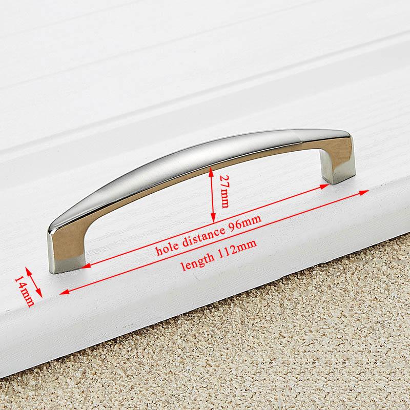 KAK Zinc Alloy Modern Cabinet Handles Kitchen Cupboard Door Pulls Drawer Knobs Handles Wardrobe Pulls Furniture Handle Hardware