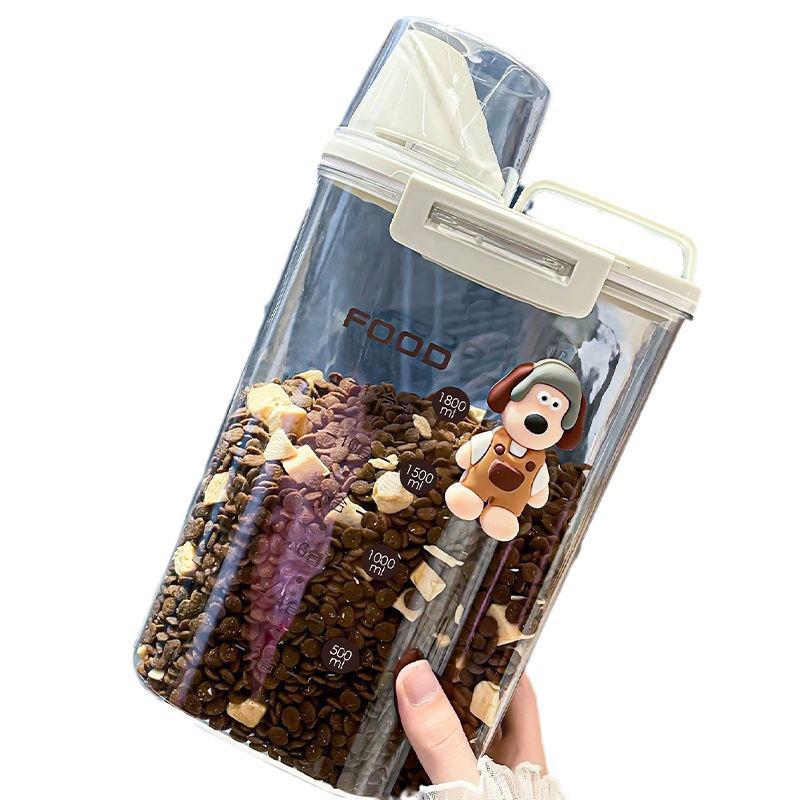 Moisture-Proof Pet Food Storage Container for Cats & Dogs – Large Capacity, Sealed Bucket for Dry Food & Snacks