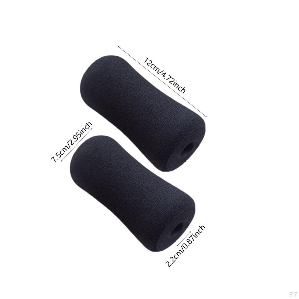 2 Pack Foam Foot Pad Rollers Grip Handle Exercise Equipment Sleeves for Home Gym Leg Extension