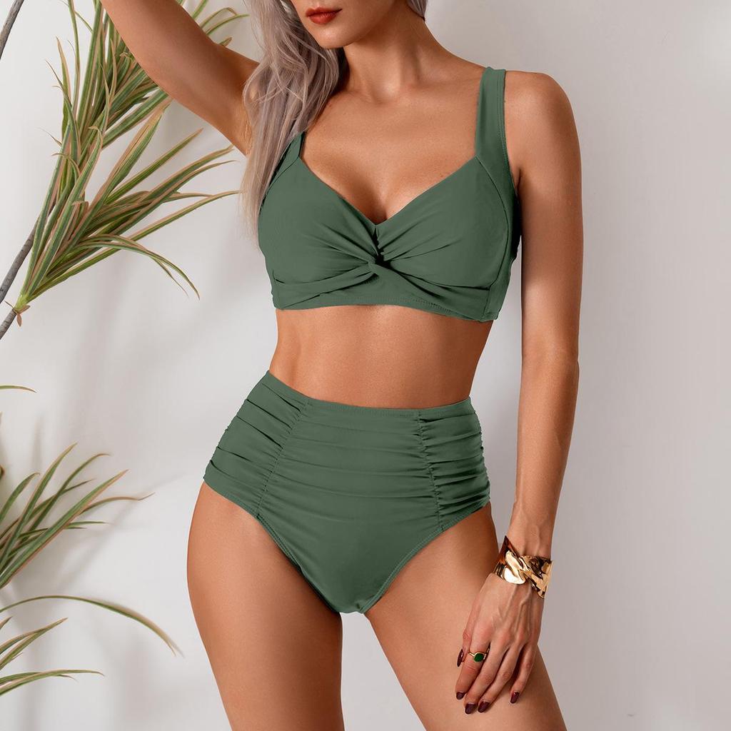 2025 European & American High-Waisted Women's Bikini - Sexy, Split Design Swimwear