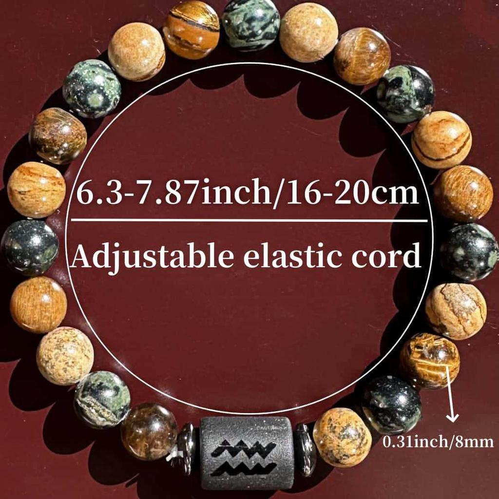 Twelve Constellations Bracelet: Men's Gemini, Virgo, Leo Design - In Stock