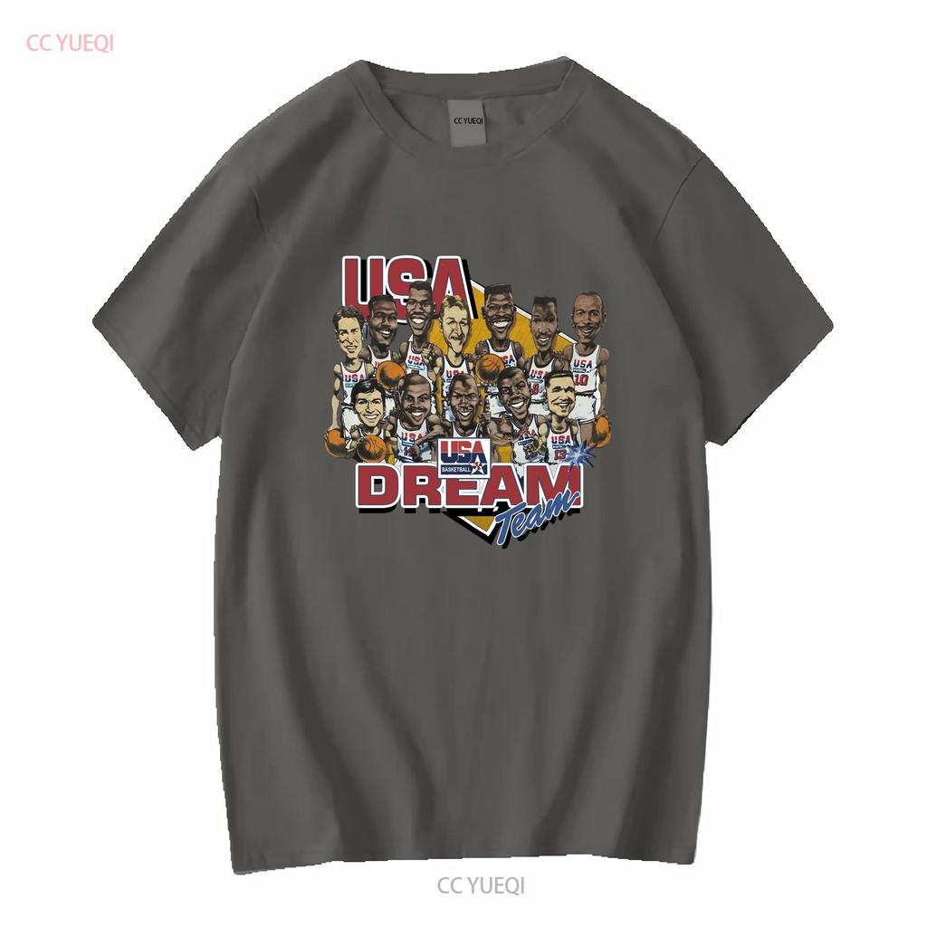 Vintage Style 1992 Basketball T Shirt 90s Dream Team Usa Vintage Washed Unisex Graphic Top For Everyday Wear Breathable