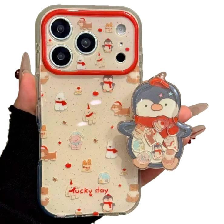 Cute dessert penguin pony rocking music for iphone17pro apple 16 new 15 mobile phone case