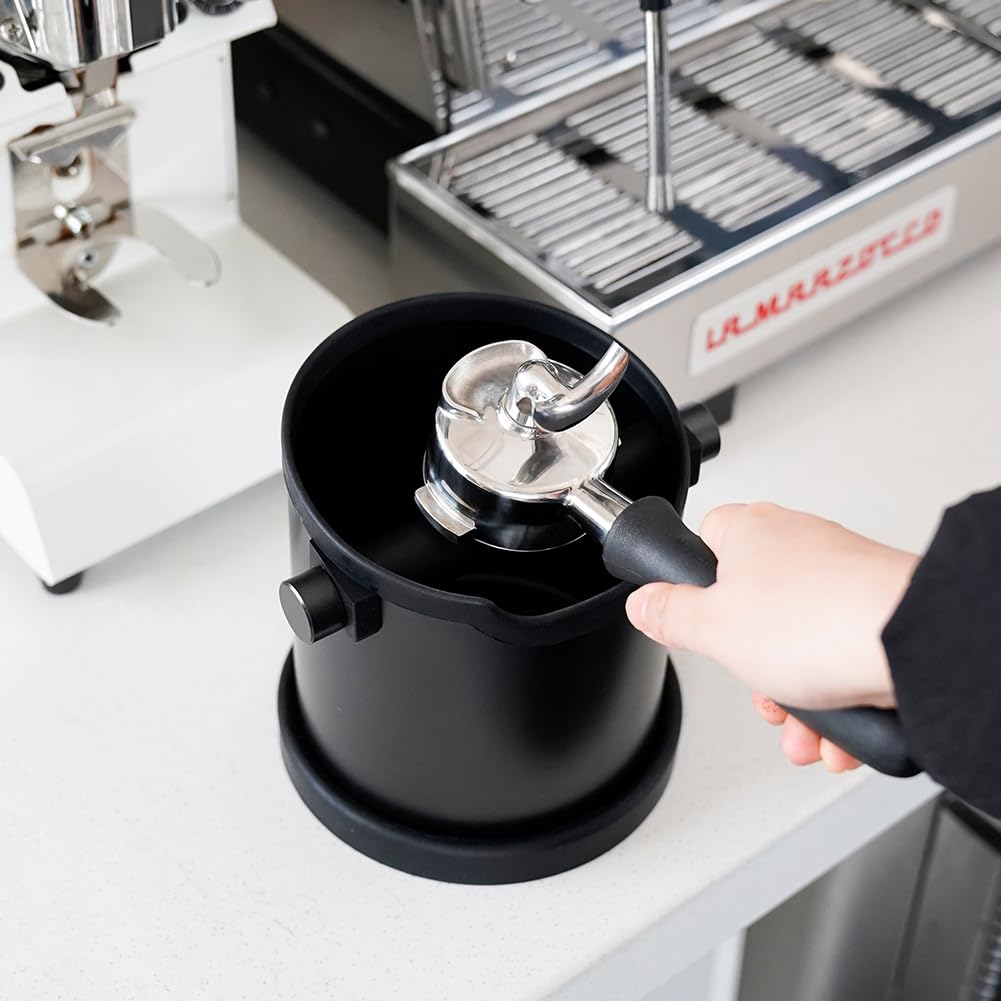 Watchget Knock Box, Espresso Knock Box, Coffee Knock Box, Knock Box, Coffee Grounds Bucket, Large Capacity 1.8L, Removable Stainless Steel, for Home