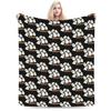 Warm Flannel Throw Blanket for Girls Boys  Airplane Travel Purple Spooky Halloween Ghosts Design for Sofa Bed Chair Cover