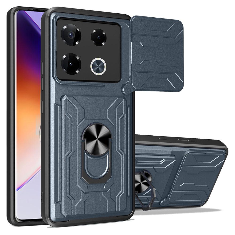 Phone Case For Infinix Note 40 Pro+/Note 40 Pro 5G/4G PC+TPU Kickstand Back Cover with Camera Slider