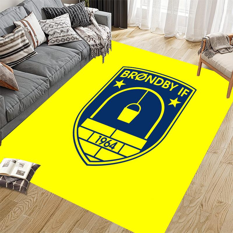 Brondby IF Home Sofa Decoration for Living Room & Bedroom, Non‑Slip Play Flannel Floor Mat for Game Room