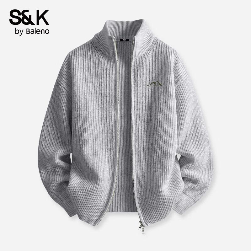 Baleno Men's Stand-Collar Knit Cardigan