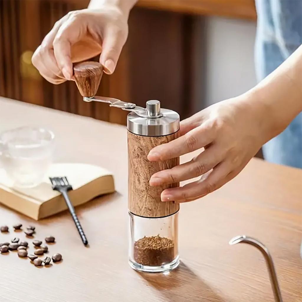 1 set of hand-made coffee set coffee bean grinder hot water dishuihu coffee pot outdoor travel outdoor set with gift box.