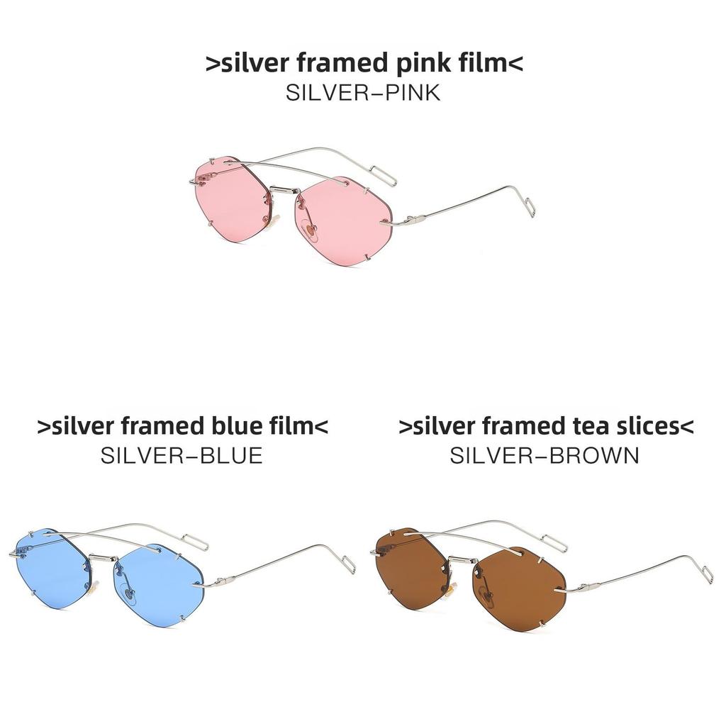 Irregular Sunglasses Ocean Sheet Diamond Frame Fashion Sunshade For Travel And Party