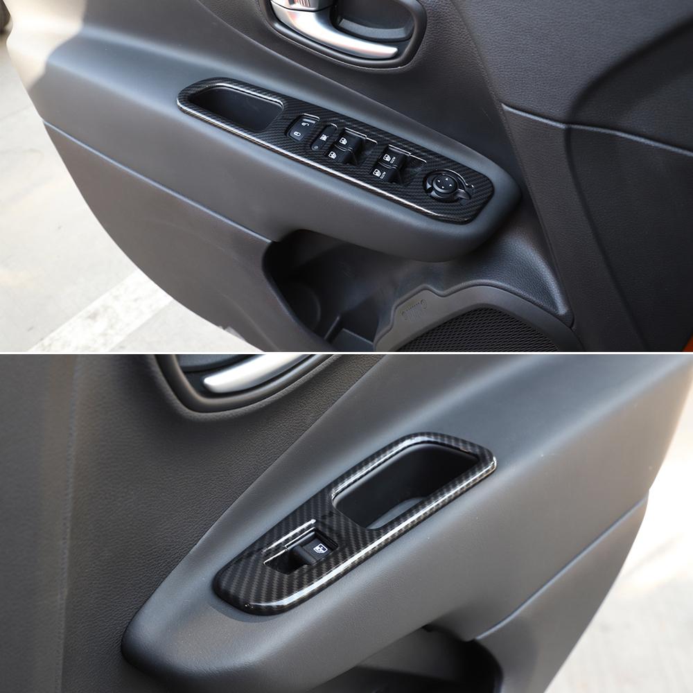 Window Lift Switch Button Decoration Cover Stickers for Jeep Renegade 2016 2017 2018    2022 Car Interior
