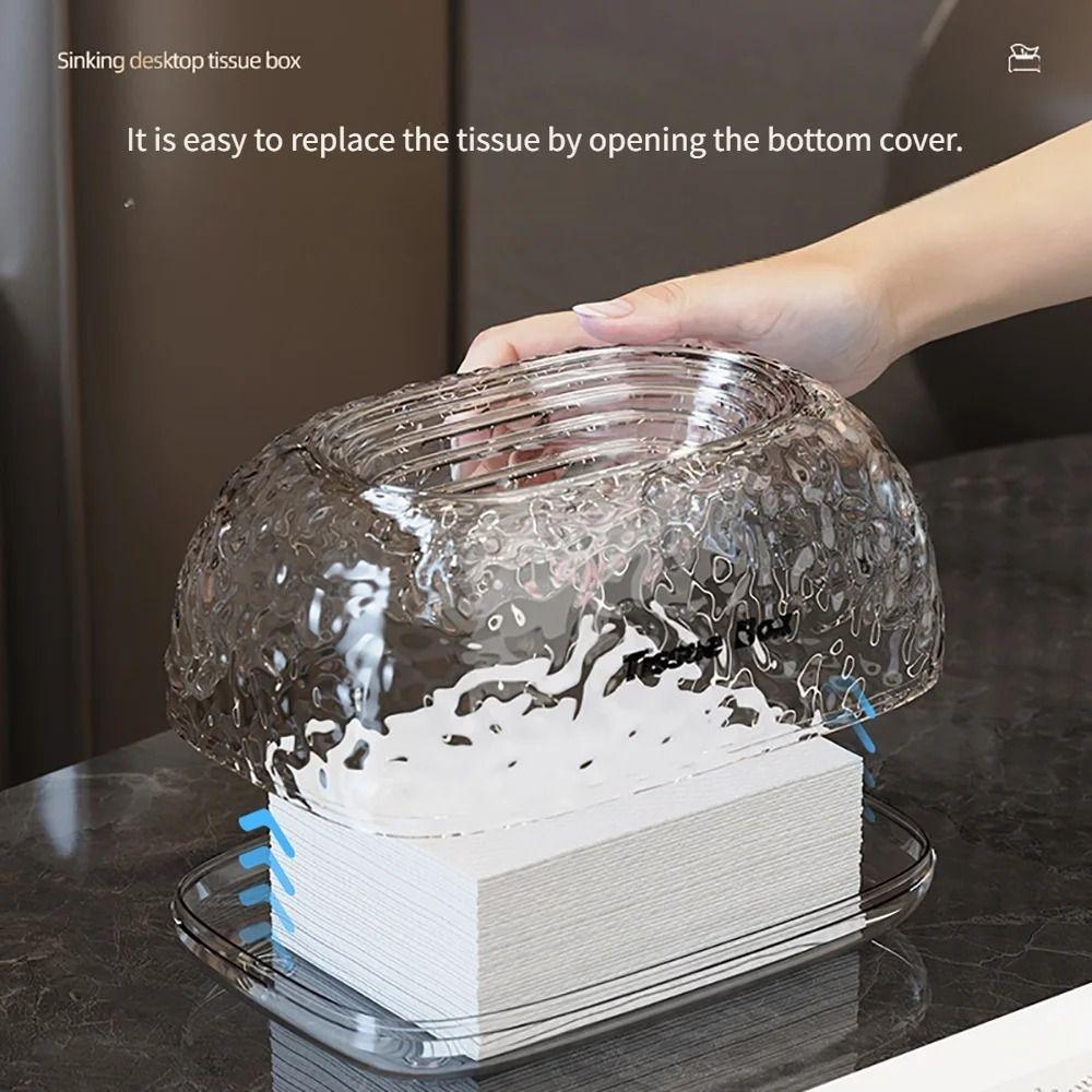 INS Irregular Tissue Box Glacier Wave Desktop Tissue Organizer Modern Napkin Dispenser  Living Room