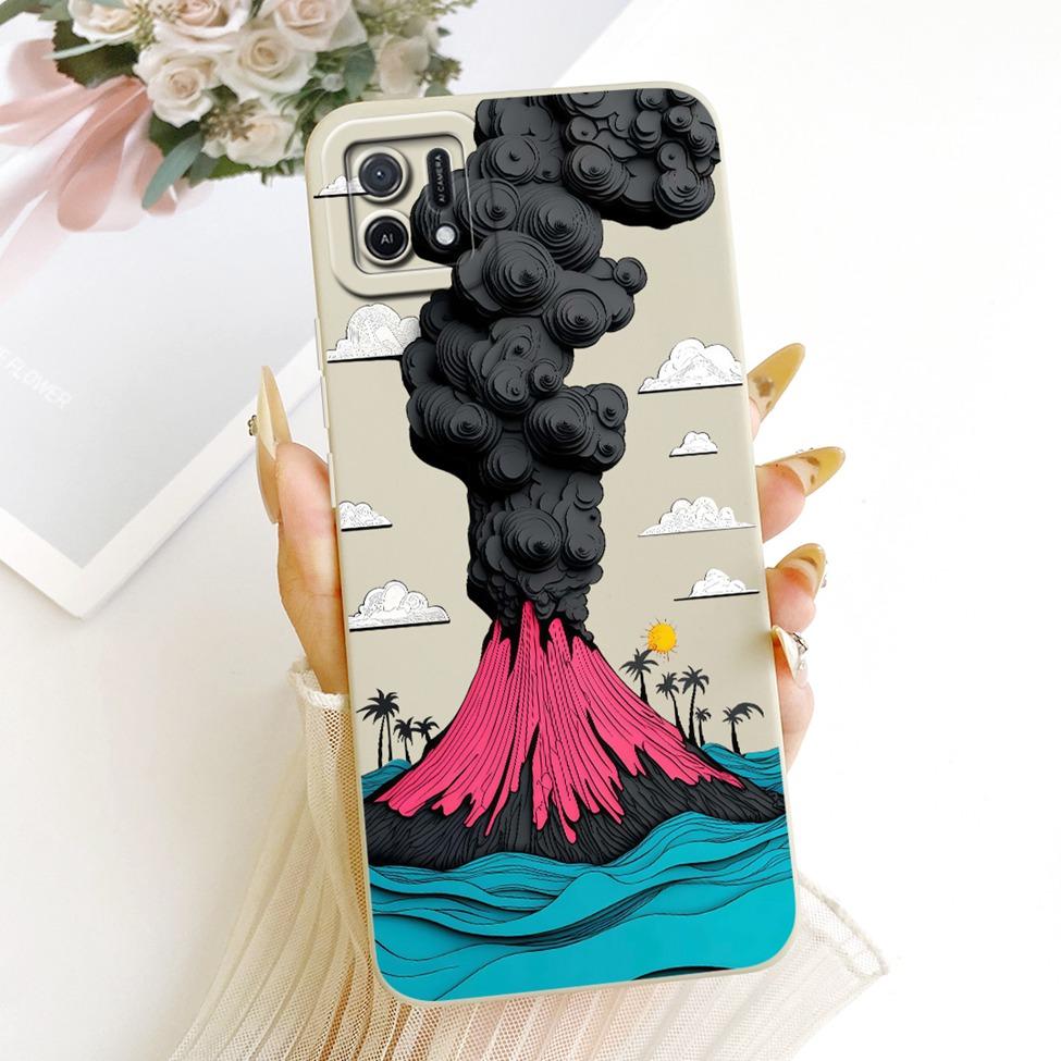 For Oppo A16k CPH2349 Casing For Oppo A16e CPH2421 Cover Fashion Cartoon Cute Funny Painted Silicone Phone Case