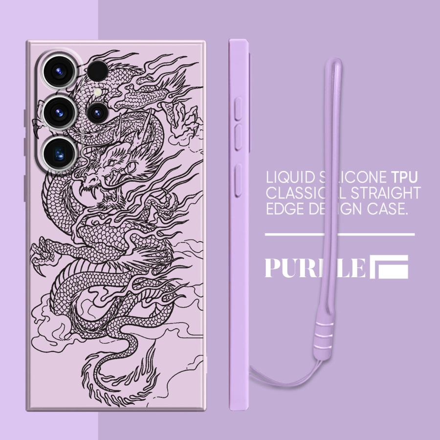 Case for Samsung Galaxy S25 S20 FE S21 Plus S23 S22 S24 Ultra Note 20 10 Ultra S25Edge Phone Cover Cool Dragon