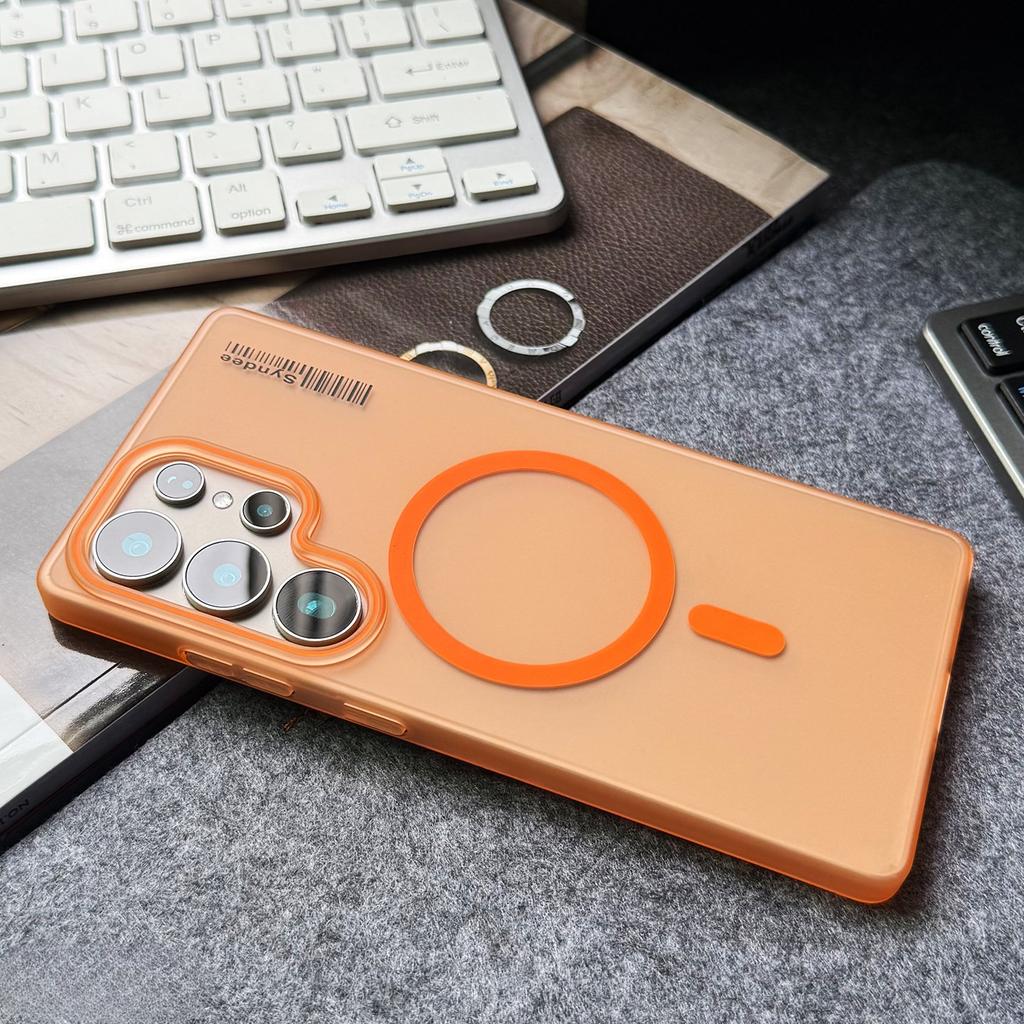 Matte Magnetic Hard PC Case for Samsung Galaxy S2 S26 Ultra S24 S23 Plus S22 Note 20 Double Color Contrast Ultra Slim Cover