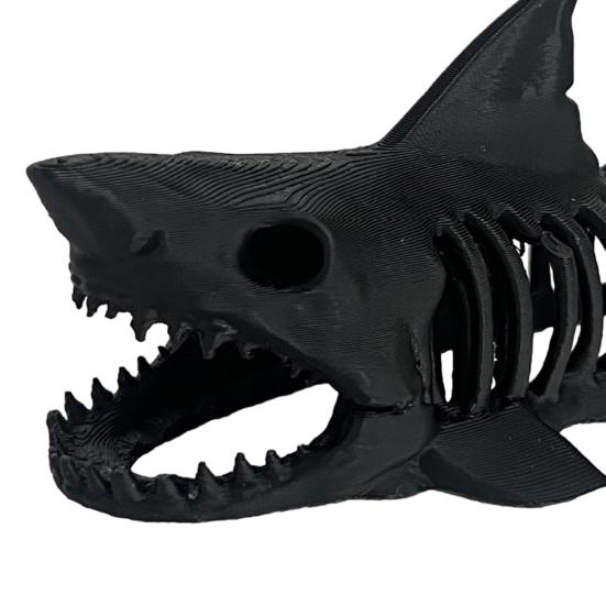 Hai-Skelett-Aquarium-Versteck, schwimmendes Betta-Versteck, 3D-gedruckte Garnelenhöhle für Garnelenbecken, Betta-Fisch-Nano-Aquarium-Dekoration