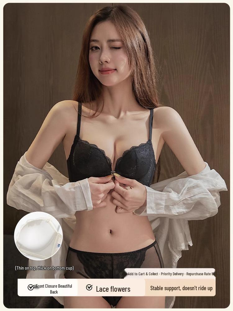 Front Closure Push-Up Bra for Small Busts - Enhancing & Lifting Design for a Sexy, Anti-Sagging Look, 2025 Model.