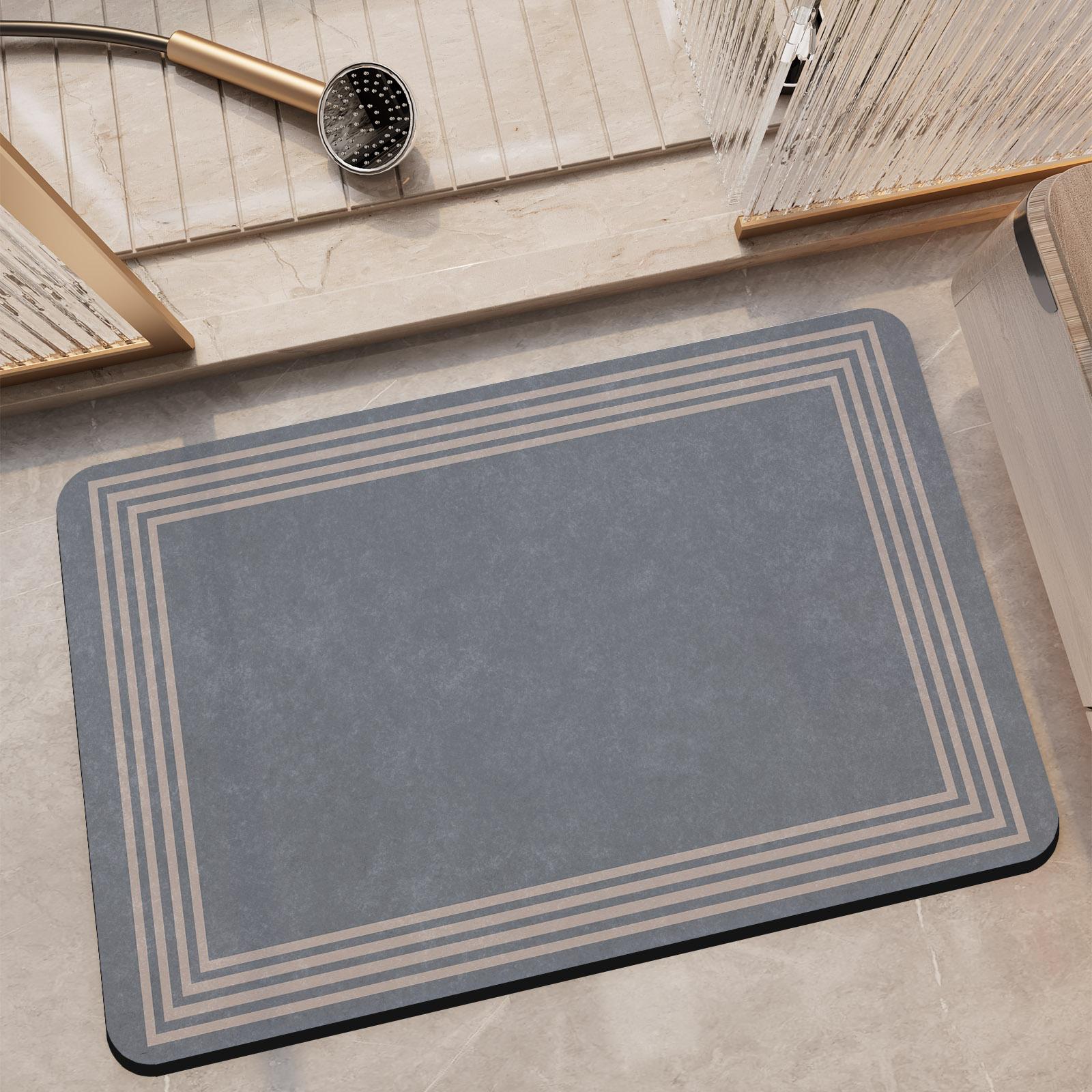 

Luxury Bathroom Mat Anti-slip Shower Foot Mats Super Absorbent Quick Dry Bath Carpet Floor Toilet Rugs Doormat Washable 40cmx60cm