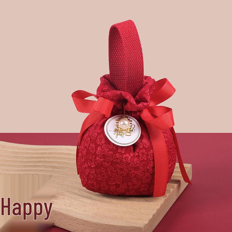 Luxury Chinese Style Wedding Candy Drawstring Bag