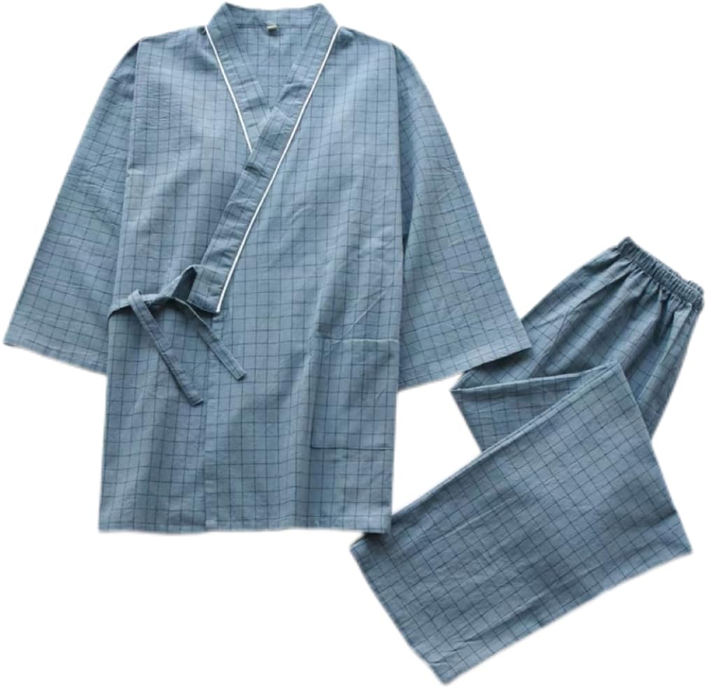 

Джинбей для дома, японский верх и низ [Netakara] Мужской, Самуэ, Лето, Весна, Осень, 100% хлопок, Открытый, Юката, Самуи, Одежда, синий