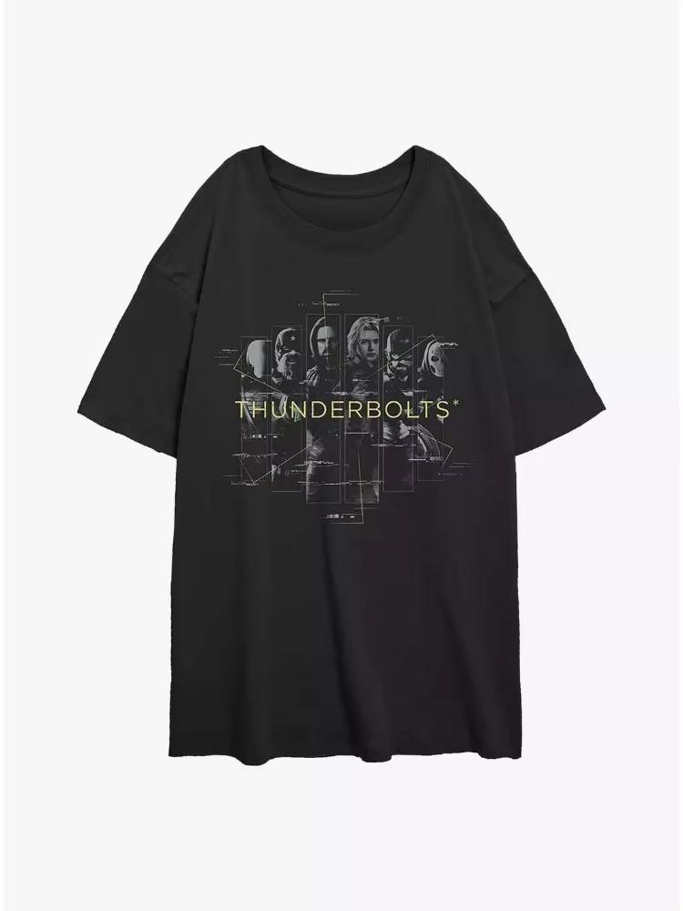 

2026 Marvel genuine new Marvel Thunder Squad members comic print Unisexs and WOMENs shortsleeved oversized Tshirt 2XL