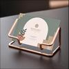 Elegant Black Metal Desktop Business Card Holder for Modern Offices & Hotels
