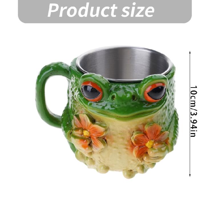 Harz Trinkbecher mit lustigen Fröschen 11oz Große Kapazität Kaffeetasse für stabiles Aufstellen Perfekt für Charme und Hydration