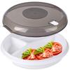 Microwave Container Microwave Divided Plate for Warming Food