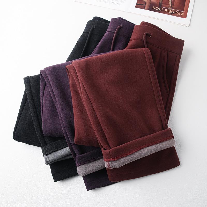 Ancola Red Women's High-Waisted Wool Wide-Leg Pants - 2024 Autumn/Winter Collection