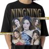 MAGLIETTA NINGNING AESPA, Maglietta Concerto Ningning Aespa, Merch Tour Bootleg Retrò Ning Yizhuo, Tributo K-Pop Girlband Aespa Maglietta Rap Regalo per Fan