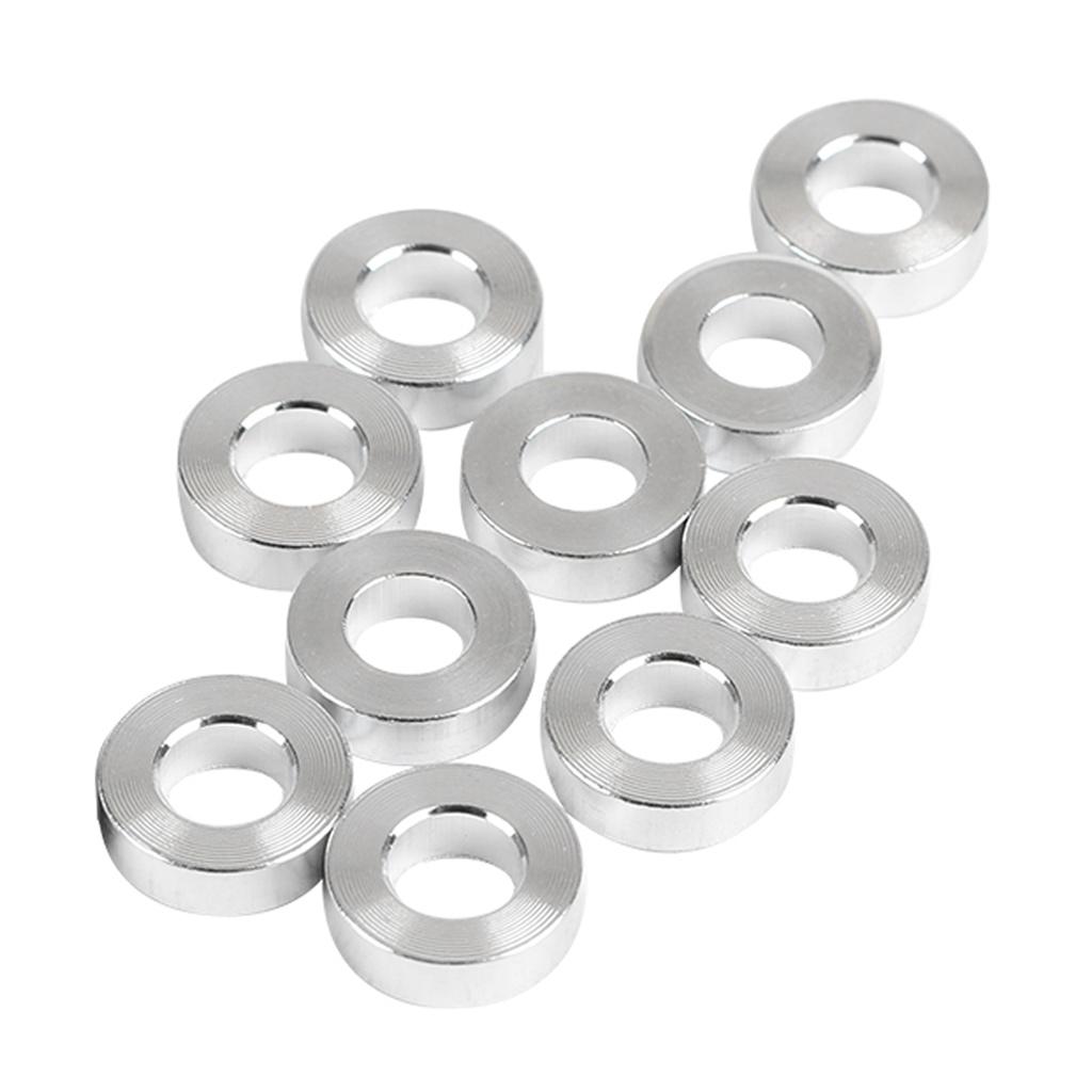 10 Pieces DIY Model Silver Metal Aluminum Flat Washer Spacer Gasket for 3D Printer Hardware Parts (3mm/0.1inch)